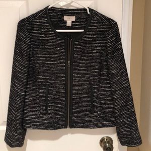 Loft Black and White Blazer